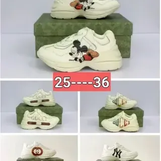 Gucci Rhyton أحذية رياضية سميكة مطرزة بمايكي ماوس