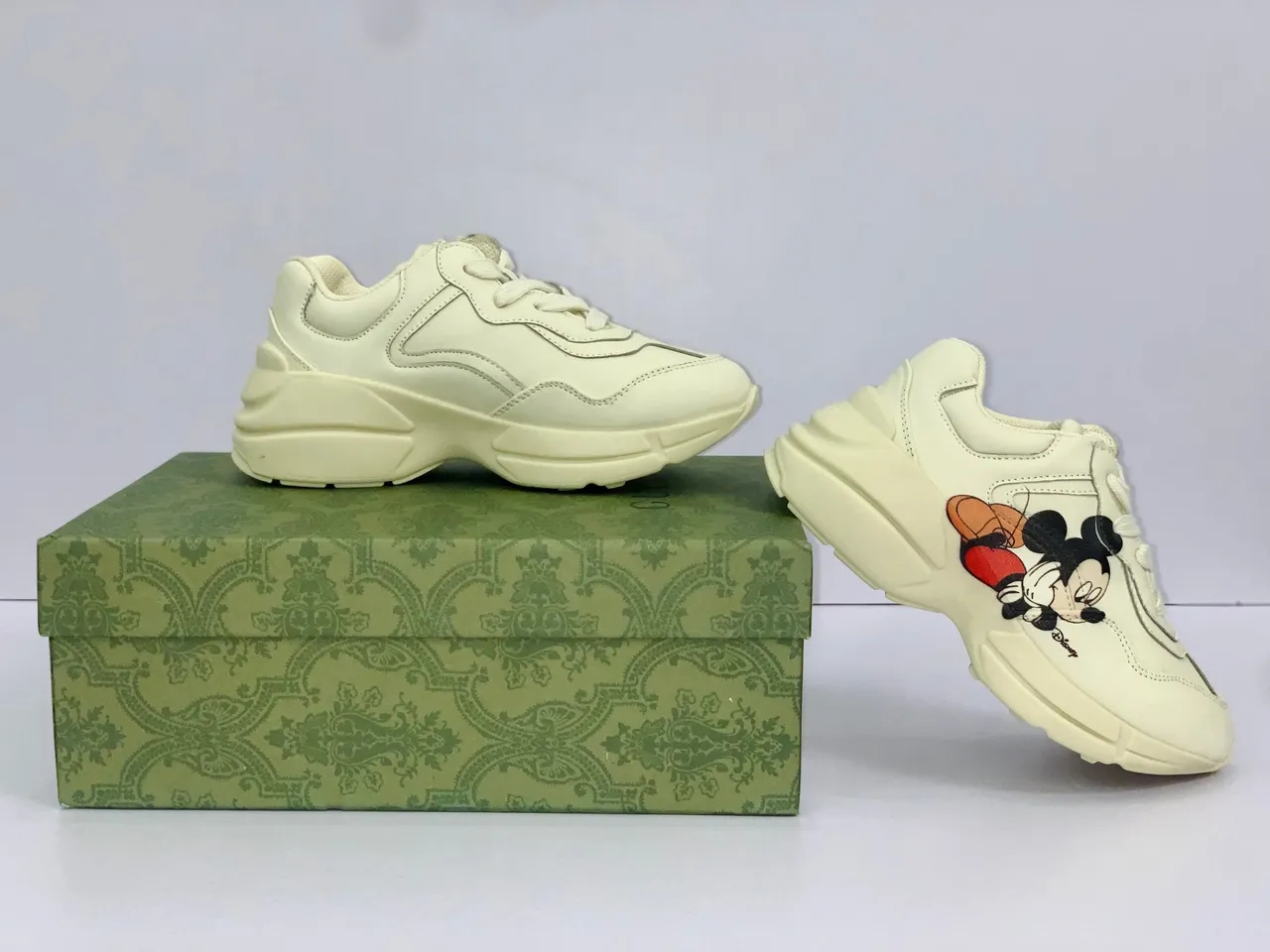 Gucci Rhyton Embroidered Mickey Mouse Chunky Sneakers 8