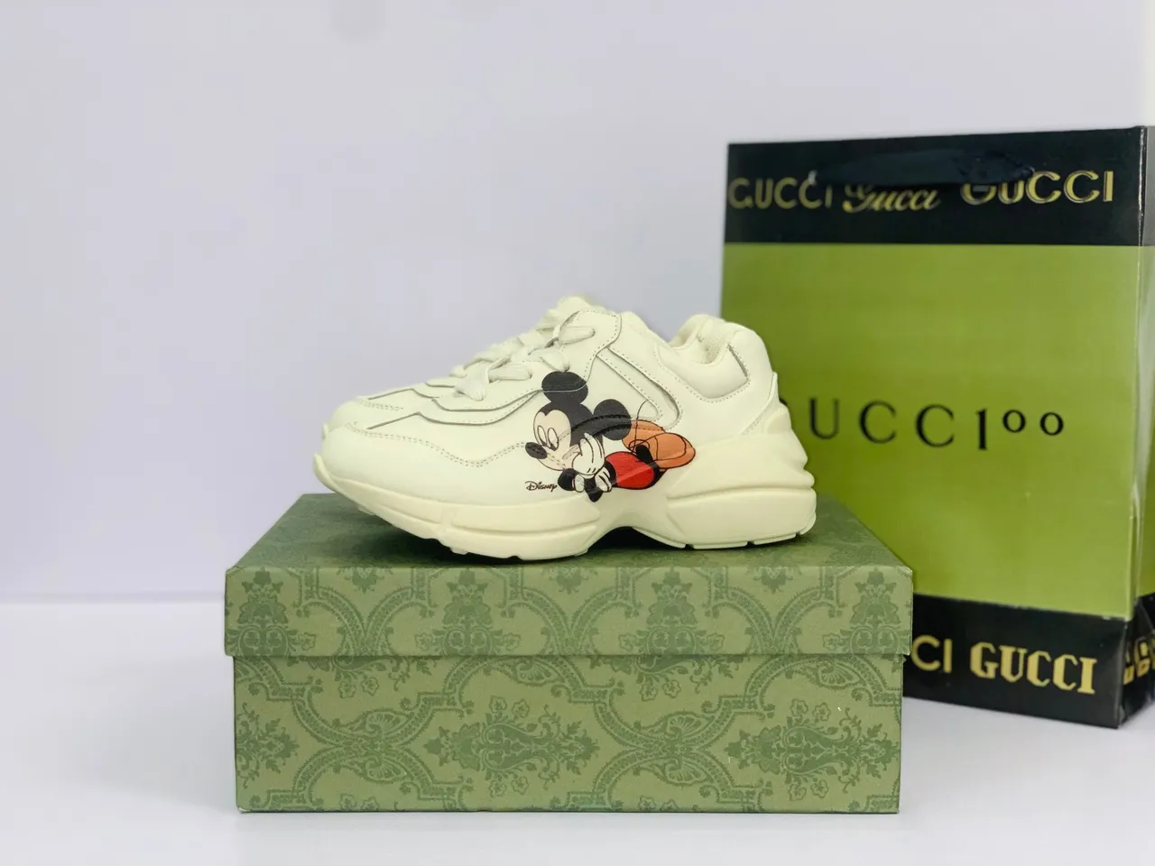 Gucci Rhyton Embroidered Mickey Mouse Chunky Sneakers 9