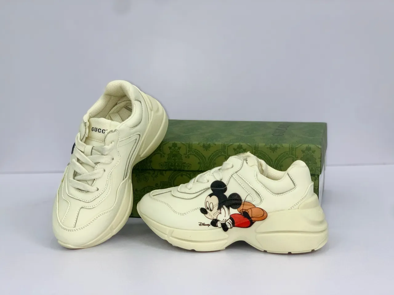 Gucci Rhyton Embroidered Mickey Mouse Chunky Sneakers 12
