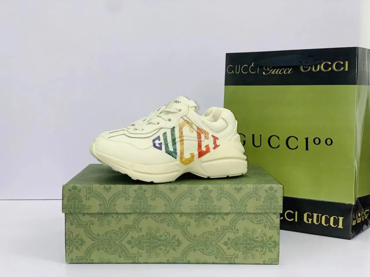Gucci Rhyton Embroidered Mickey Mouse Chunky Sneakers 23