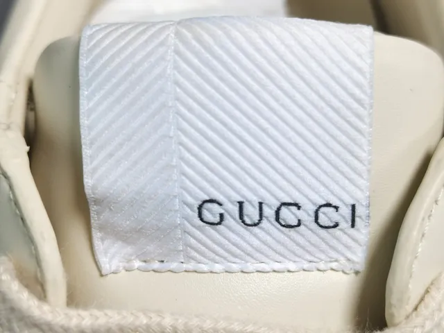 Gucci Rhyton Tiger White Leather Chunky Sneakers 5