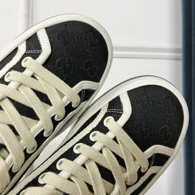 Gucci Screener Black and White Monogram Canvas Lifestyle Sneakers 8