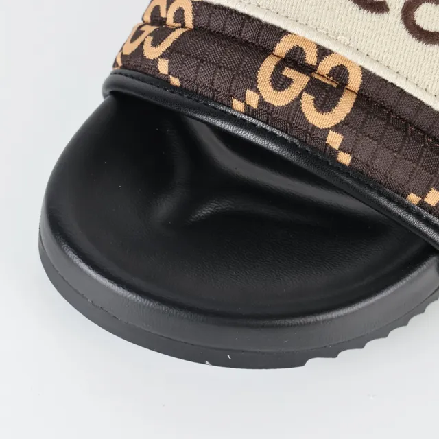 Gucci Screener GG Supreme Brown and Black Slippers 5