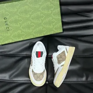 Gucci Screener GG Supreme White Beige Lifestyle Sneakers