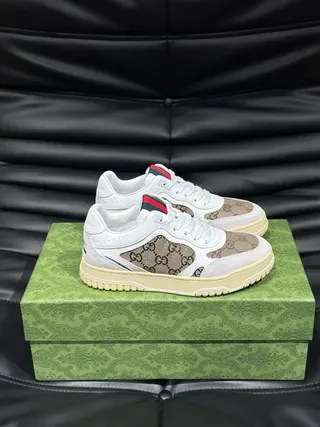 Gucci Screener GG Supreme White Beige Lifestyle Sneakers 4