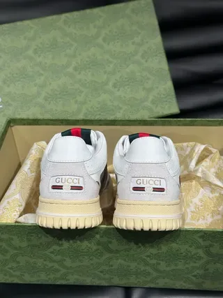 Gucci Screener GG Supreme White Beige Lifestyle Sneakers 6
