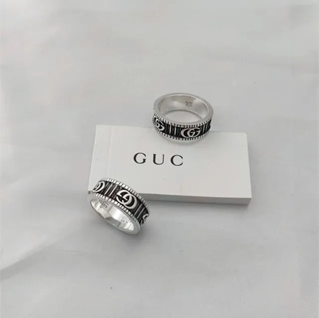 Gucci Screener Interlocking GG Wide Band Ring 5