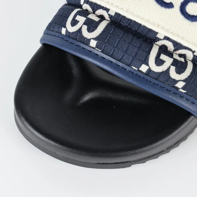 Gucci Screener Navy GG Monogram Slippers 5