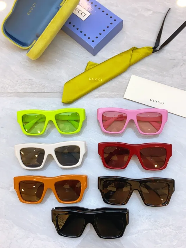 Gucci Screener Oversized Lunettes de soleil Rose Acétate Logo Doré 3