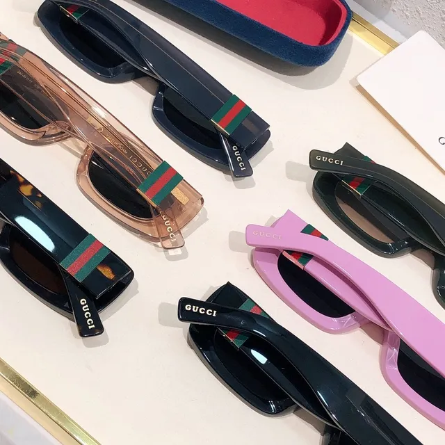 Gucci Screener Rectangular Web Stripe Sunglasses 4