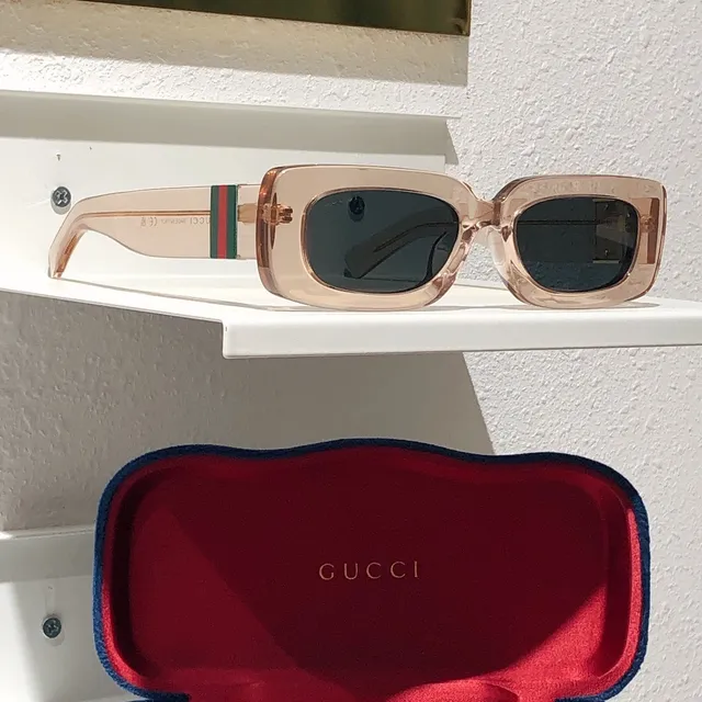 Gucci Screener Rectangular Web Stripe Sunglasses 5
