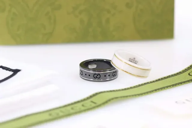 Gucci Screener Rotating Band Interlocking G Ceramic Ring 5