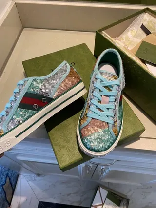 Gucci Screener Sequined Multicolor Lifestyle Sneakers 3