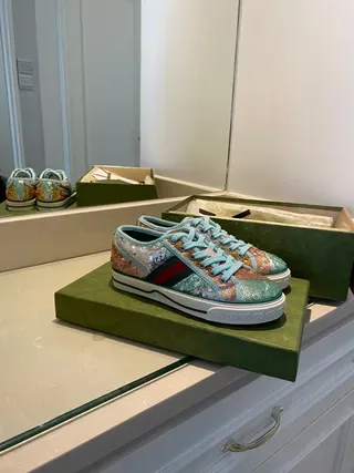 Gucci Screener Sequined Multicolor Lifestyle Sneakers 4