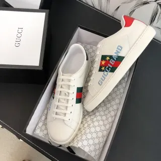 Gucci Screener White Red Green Web Stripe Lifestyle Sneakers