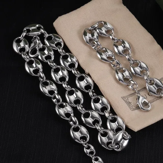 Gucci Silver Polished Oval-Link Chain Necklace 3