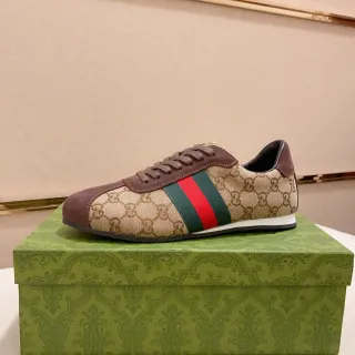 Gucci Tennis 1977 Beige Brown Green Red Lifestyle Sneakers