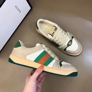Gucci Tennis 1977 Beige Green Orange Web Stripe Lifestyle Sneakers