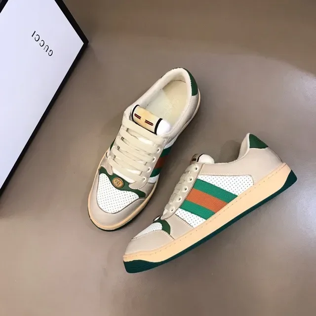 Gucci Tennis 1977 Beige Green Orange Web Stripe Lifestyle Sneakers 4