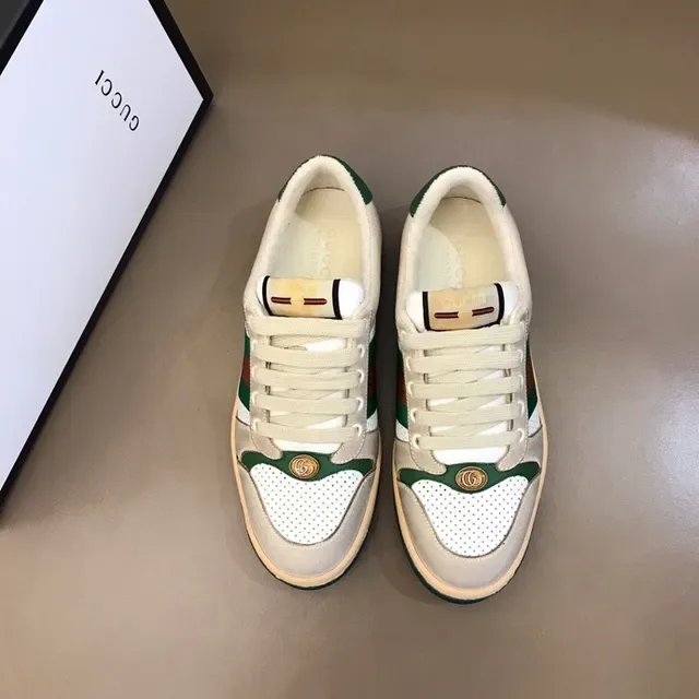 Gucci Tennis 1977 Beige Green Orange Web Stripe Lifestyle Sneakers 6