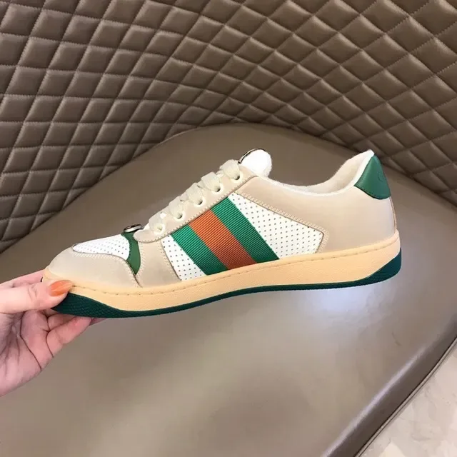 Gucci Tennis 1977 Beige Green Orange Web Stripe Lifestyle Sneakers 7