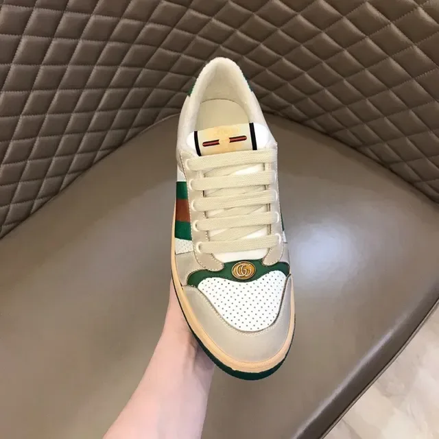 Gucci Tennis 1977 Beige Green Orange Web Stripe Lifestyle Sneakers 8