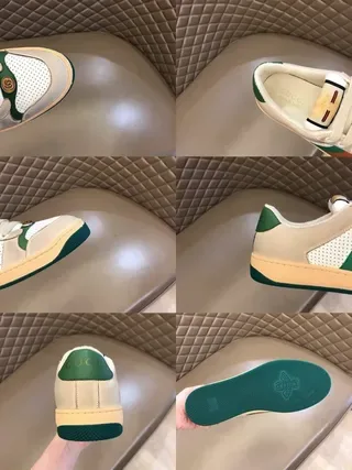 Gucci Tennis 1977 Beige Green Orange Web Stripe Lifestyle Sneakers 9