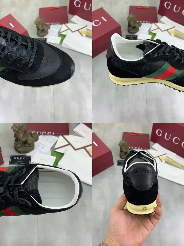Gucci Tennis 1977 Black Green Red Web Lifestyle Sneakers 2