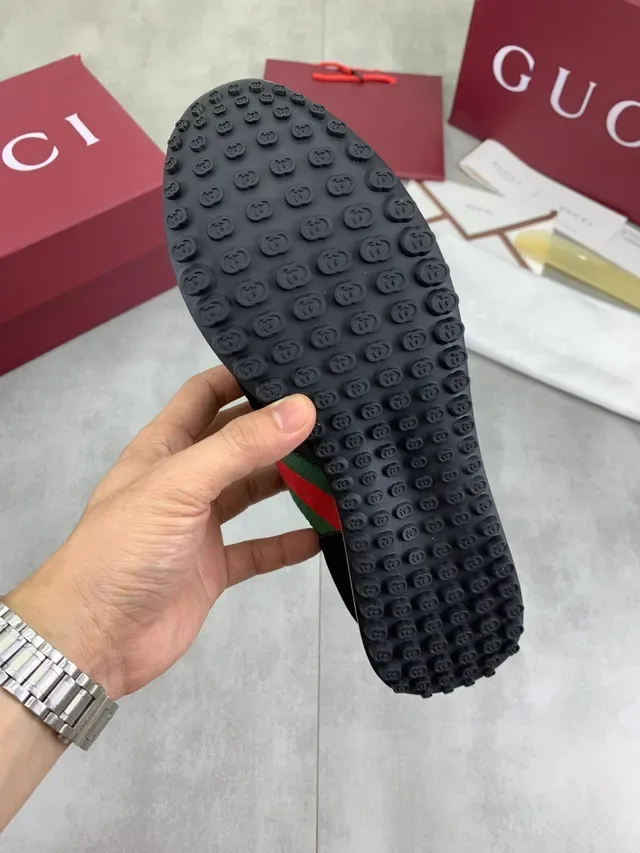Gucci Tennis 1977 Black Green Red Web Lifestyle Sneakers 4