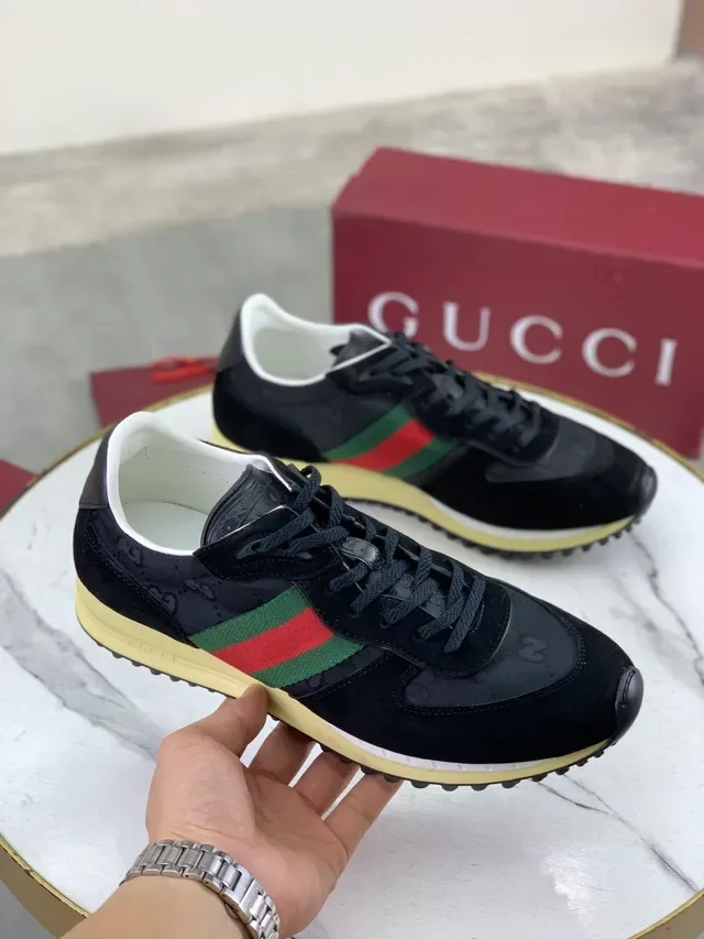Gucci Tennis 1977 Black Green Red Web Lifestyle Sneakers 5
