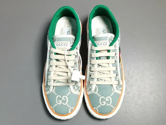 Gucci Tennis 1977 GG Monogram Canvas Web Stripe Tênis Lifestyle 13