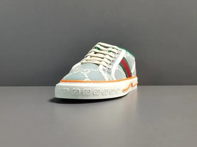 Gucci Tennis 1977 GG Monogram Canvas Web Stripe Tênis Lifestyle 14
