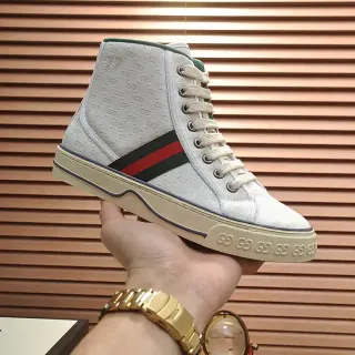 Gucci Tennis 1977 Monogram Canvas High-Top Lifestyle Sneakers