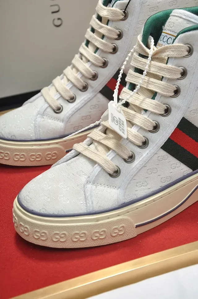Gucci Tennis 1977 Monogram Toile Hautes Style de Vie Sneakers 2