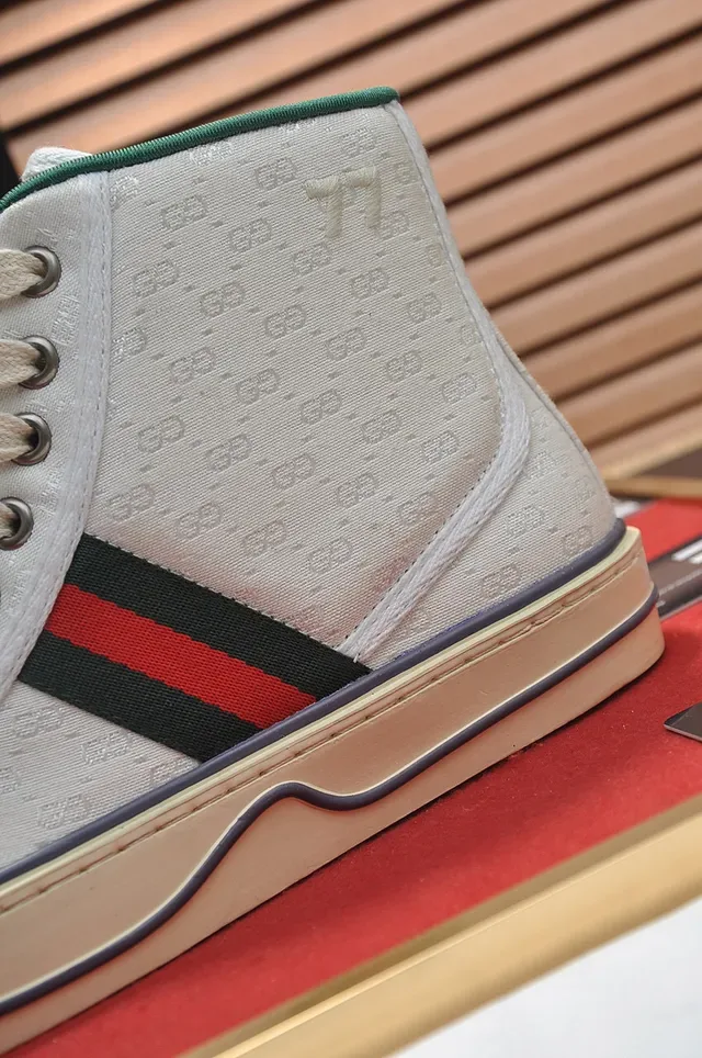 Gucci Tennis 1977 Monogram Toile Hautes Style de Vie Sneakers 3