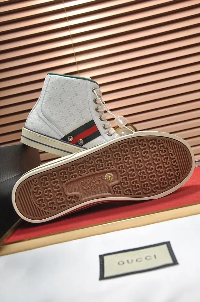 Gucci Tennis 1977 Monogram Toile Hautes Style de Vie Sneakers 4
