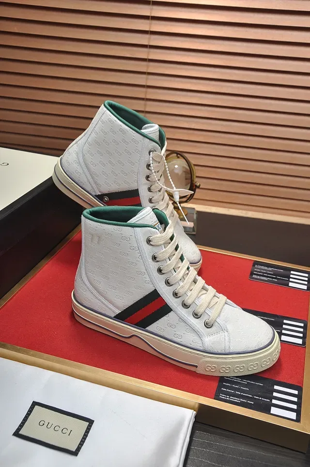 Gucci Tennis 1977 Monogram Toile Hautes Style de Vie Sneakers 5