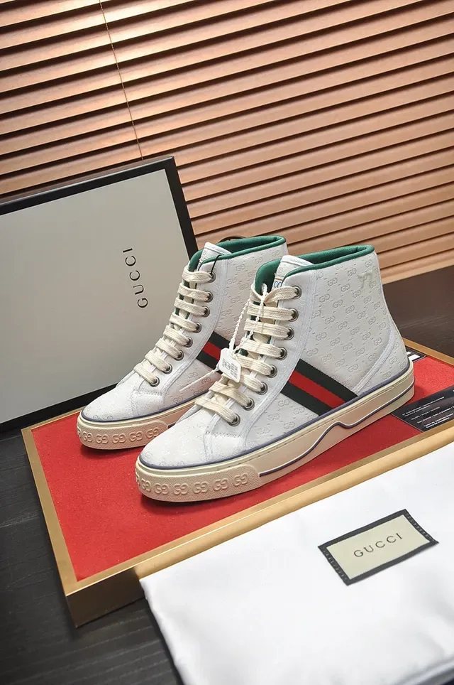 Gucci Tennis 1977 Monogram Toile Hautes Style de Vie Sneakers 7