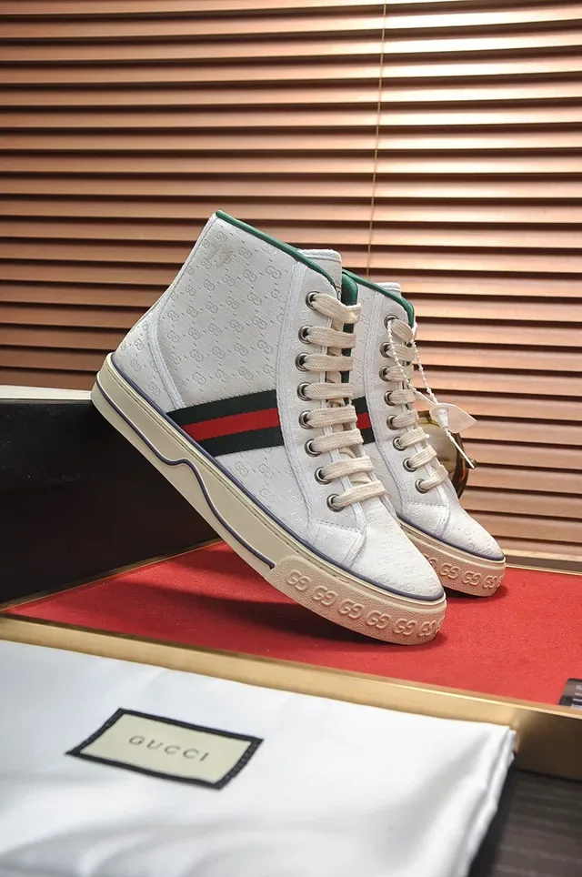 Gucci Tennis 1977 Monogram Toile Hautes Style de Vie Sneakers 8