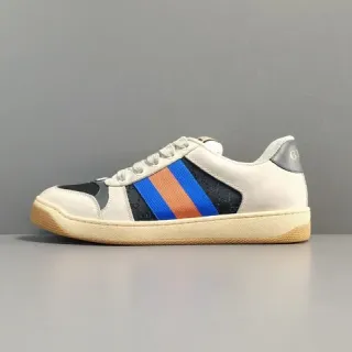 Gucci Tennis 1977 Off-White Black Blue Orange Web أسلوب الحياة Sneakers
