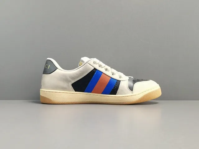 Gucci Tennis 1977 Off-White Black Blue Orange Web Lifestyle Sneakers 17