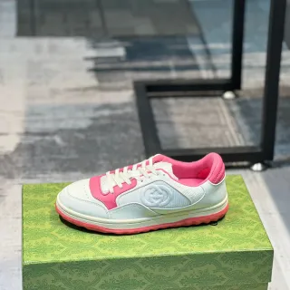 Gucci Tennis 1977 White and Pink Lifestyle Sneakers
