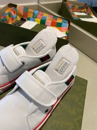Gucci Tennis 1977 White Red Midsole Web Stripe Lifestyle Sneakers 7