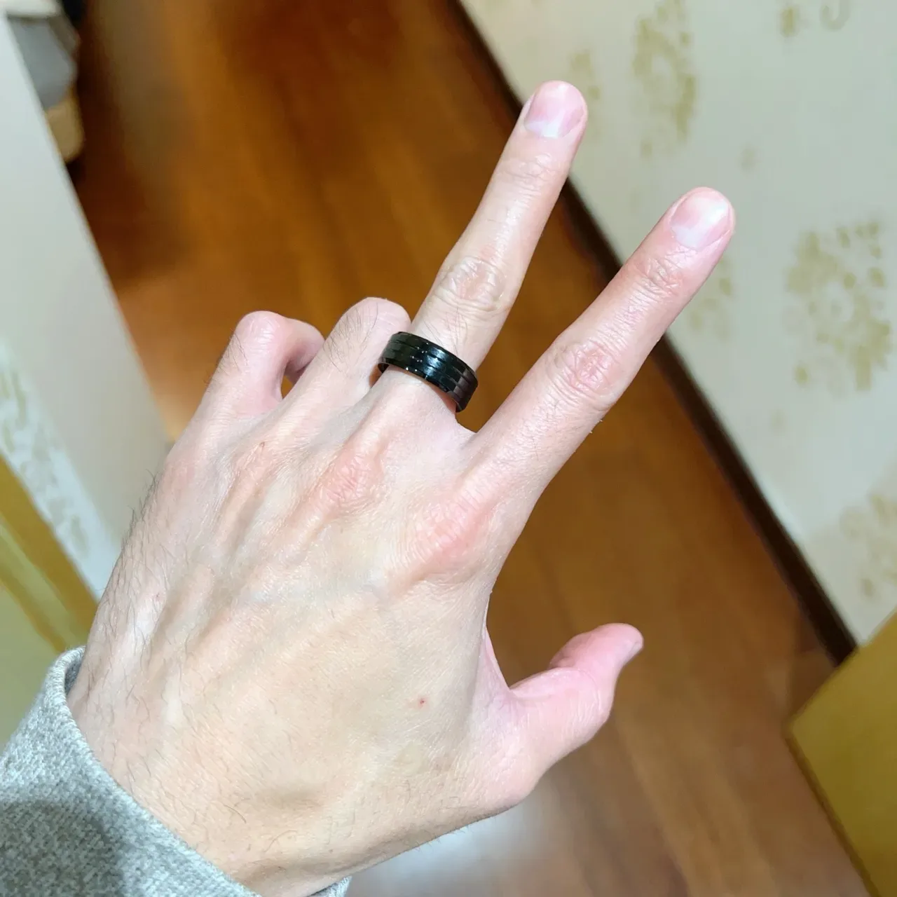 Gucci Three Bands Black Ceramic Ring 8