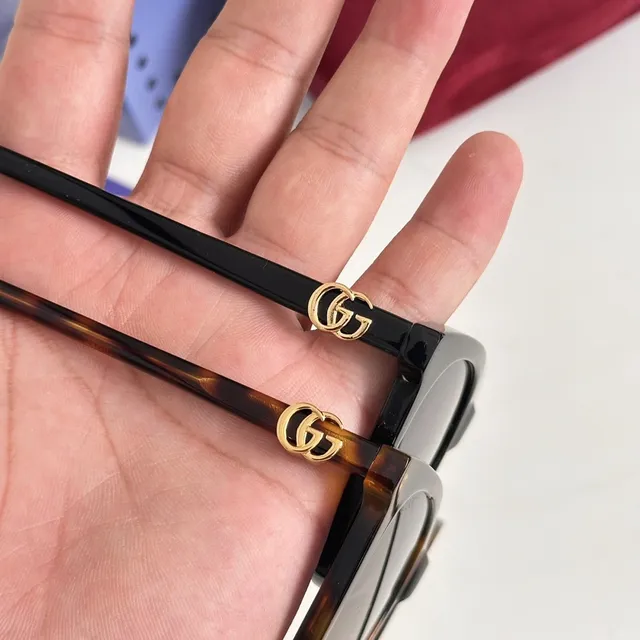 Gucci Tortoiseshell Square Cat-Eye Gradient Brown Sunglasses 5