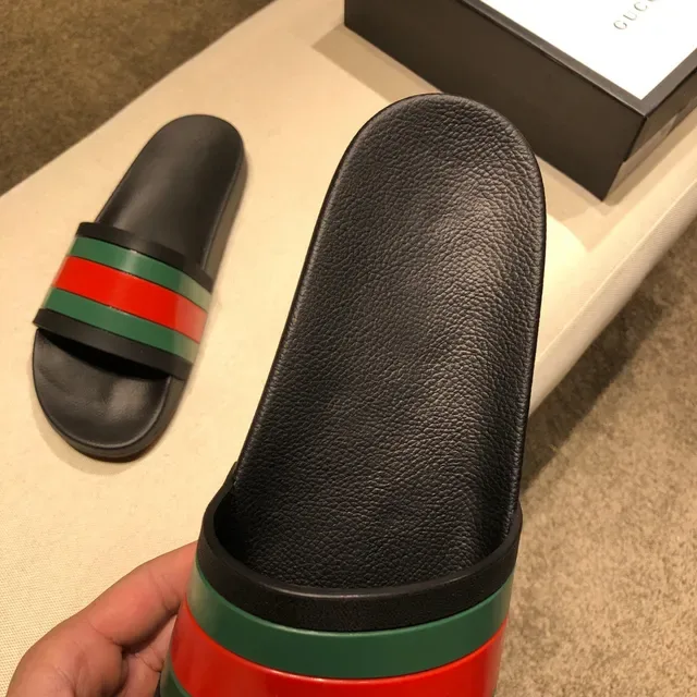 Gucci Web Stripe Slide Slippers 2