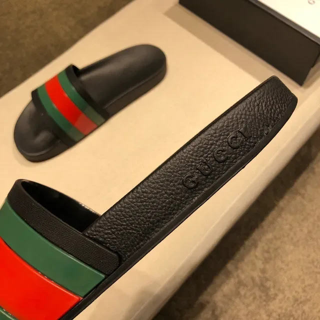 Gucci Web Stripe Slide Slippers 3