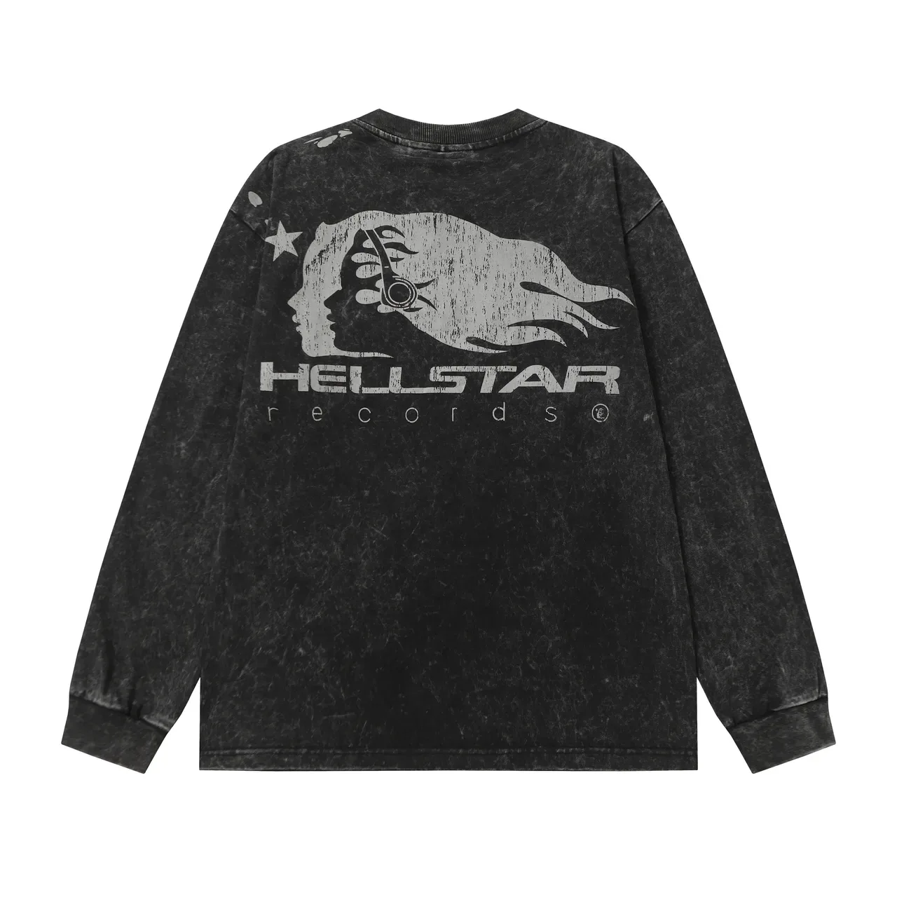 Hellstar Distressed Acid-Wash Graphic Long-Sleeve T-Shirt 3
