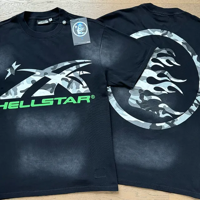Hellstar Graphic Flame Print Black T-Shirt 2